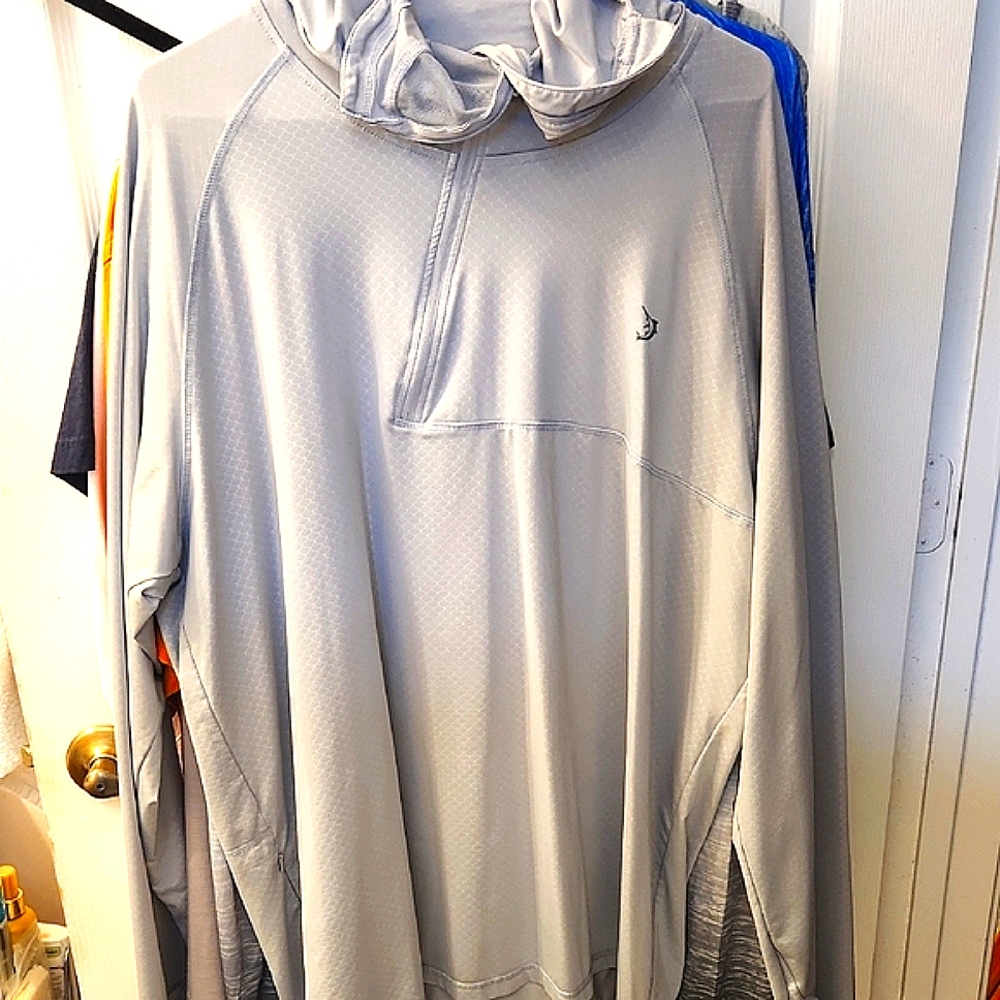 Men's Reel Legend XL Gray Hoodie FISHING, Outdoors Shirt.. Keep Cool Material